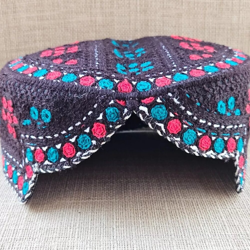 Men Handmade Hat Traditional Embroidery Cultural SINDHI Topi Cap